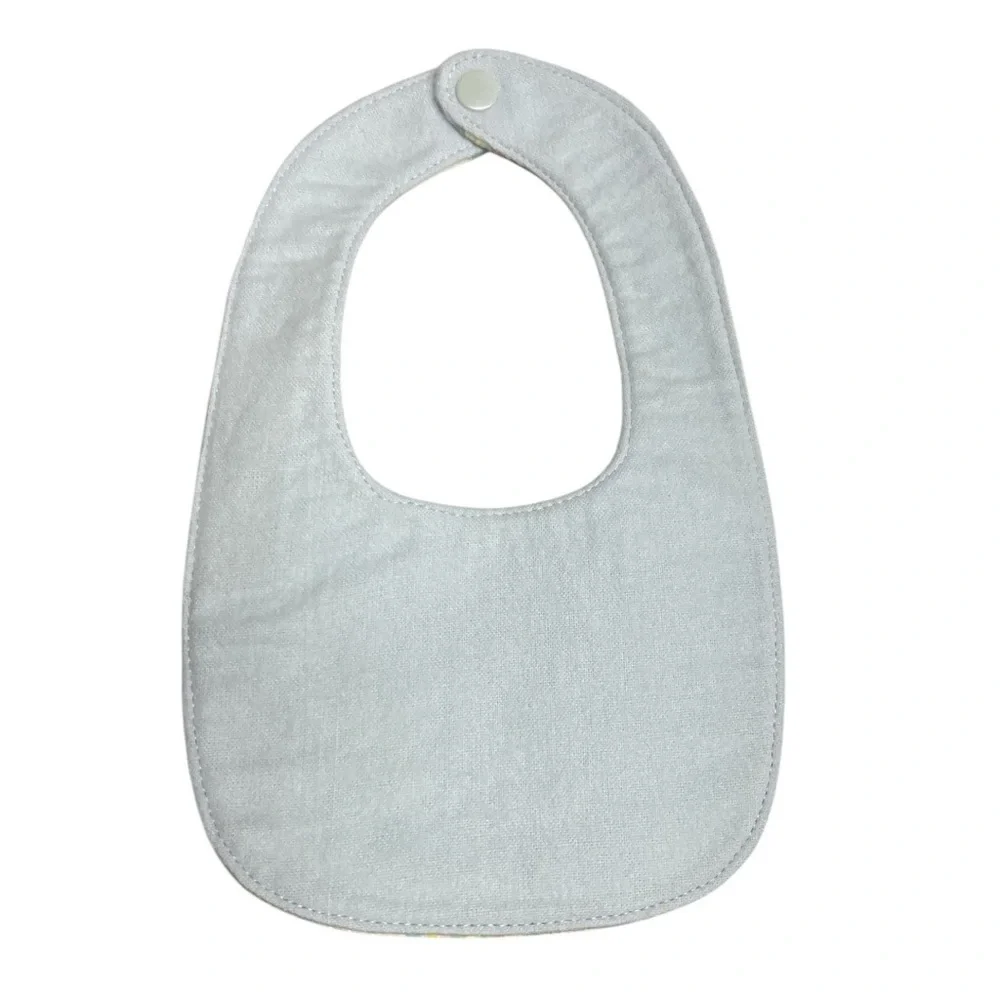 Hand Crafted Baby Bib with snap closure cotton snuggle flannel reversible